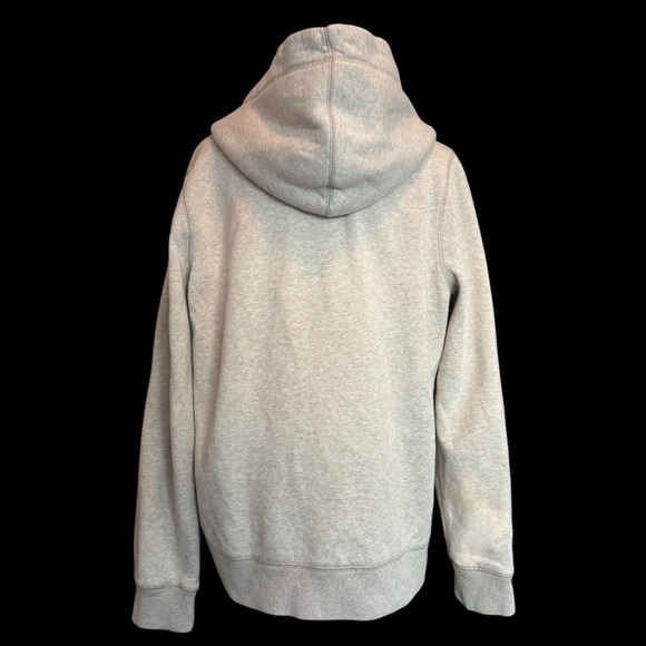 Women's Hoodie Jacket Zip Up Size L Cream and White Athletic Winter Fall - Picture 2 of 9